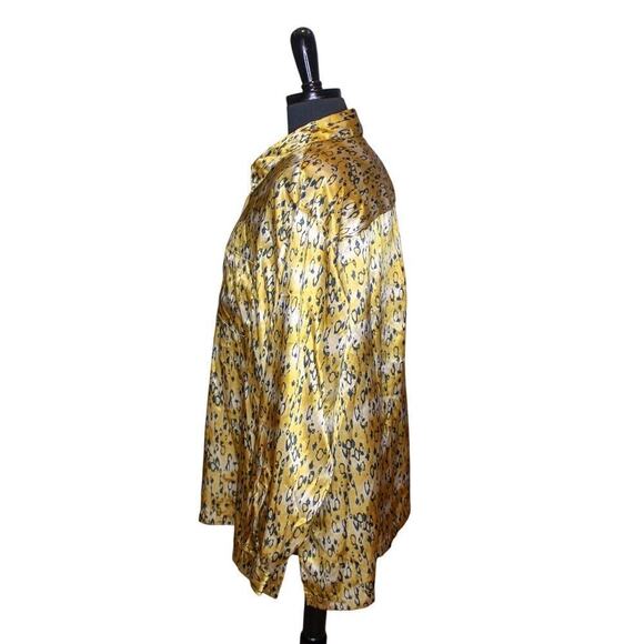 Evandale Intimates Cheetah Print Sleep Top Satin Animal Print Sleepwear - Picture 2 of 4